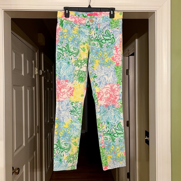 NWOT Lilly Puliter South Ocean Skinny Ankle Jeans in Cheek To Cheek Size 4 - Picture 3 of 6